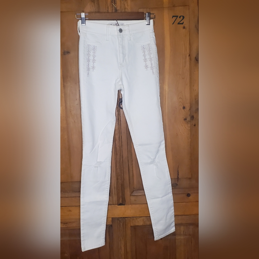 Hollister Women's White Skinny Jeans